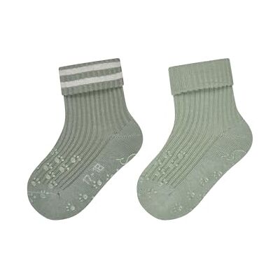 Sterntaler Krabbelsocken Doppelpack Rippe – Baby- und Kinder Stoppersocken mit Motiv Rippe & 2-Farben, ABS auf Spann & Sohle, Eisgrün, Größe 18 Sterntaler Krabbelsocken Doppelpack Rippe – Baby- und Kinder Stoppersocken mit Motiv Rippe & 2-Farben, ABS auf Spann & Sohle, Eisgrün, Größe 18