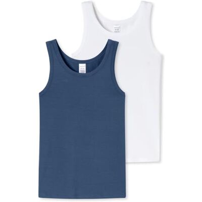Schiesser Jungen 2 Pack Unterwäsche Unterhemd 95/5 Organic Bio Baumwolle Größe 140 bis 206 Schiesser Jungen 2 Pack Unterwäsche Unterhemd 95/5 Organic Bio Baumwolle Größe 140 bis 206