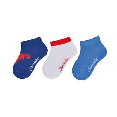 Sterntaler Sneaker Socken 3er Pack Krebs – Baby- und Kindersocken mit Krebs-Motiv, uni- und Rippenstruktur, Baumwoll-Mix, Meerblau, Größe 26 Sterntaler Sneaker Socken 3er Pack Krebs – Baby- und Kindersocken mit Krebs-Motiv, uni- und Rippenstruktur, Baumwoll-Mix, Meerblau, Größe 26