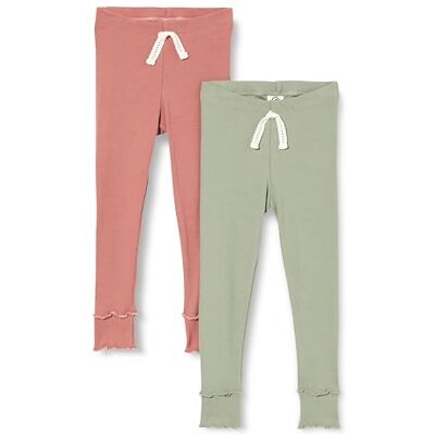 müsli by Green Cotton Baby Mädchen Cozy Me Rib 2-Pack Leggings, Daydream/Poetry Green, 68 EU müsli by Green Cotton Baby Mädchen Cozy Me Rib 2-Pack Leggings, Daydream/Poetry Green, 68 EU