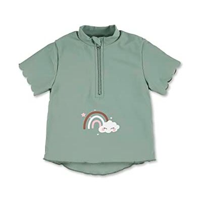 Sterntaler Badeshirt Regenbogen – UV-Schutz 50+ Kurzarm Schwimmshirt Mädchen – Badeoberteil mit Regenbogen Druck, Reißverschluss & Stehkragen – steingrün, Größe 80 Sterntaler Badeshirt Regenbogen – UV-Schutz 50+ Kurzarm Schwimmshirt Mädchen – Badeoberteil mit Regenbogen Druck, Reißverschluss & Stehkragen – steingrün, Größe 80