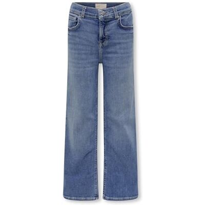 ONLY Girl Jeans mit weitem Bein KOGMADISON Mittlere Taille Gerade geschnitten Jeans ONLY Girl Jeans mit weitem Bein KOGMADISON Mittlere Taille Gerade geschnitten Jeans