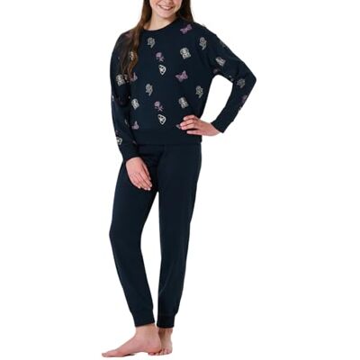 Schiesser Mädchen Schlafanzug Warme Qualitäten Frottee Fleece Sweat Größe 140 Bis 176 Pyjamaset, Nachtblau_181981, 140 EU Schiesser Mädchen Schlafanzug Warme Qualitäten Frottee Fleece Sweat Größe 140 Bis 176 Pyjamaset, Nachtblau_181981, 140 EU