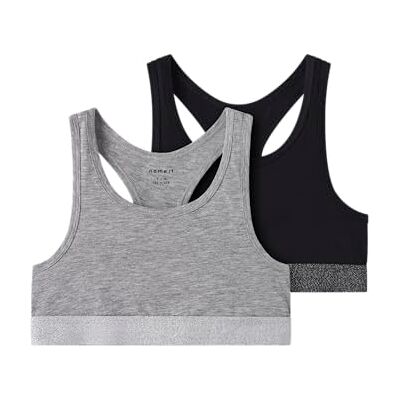 NAME IT Mädchen Nkfshort Top 2P Noos, Black, Numeric_146 (2er Pack) NAME IT Mädchen Nkfshort Top 2P Noos, Black, Numeric_146 (2er Pack)