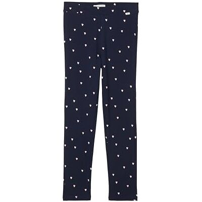 TOM TAILOR Mädchen Kinder Jersey Leggings mit Muster, 35132 Dark Blue Pink Heart, 116/122 TOM TAILOR Mädchen Kinder Jersey Leggings mit Muster, 35132 Dark Blue Pink Heart, 116/122
