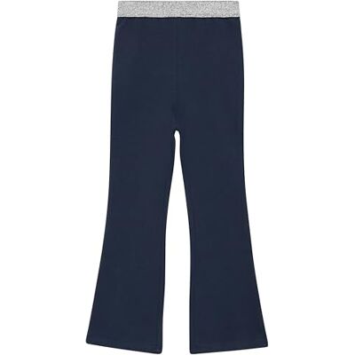 s.Oliver Junior Mädchen Flared-Leg-Leggings – angeraut, elastisch, mit Glitzerbund, High Rise s.Oliver Junior Mädchen Flared-Leg-Leggings – angeraut, elastisch, mit Glitzerbund, High Rise