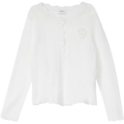 s.Oliver Junior Mädchen Strickjacke 2175981 White 104/110 s.Oliver Junior Mädchen Strickjacke 2175981 White 104/110