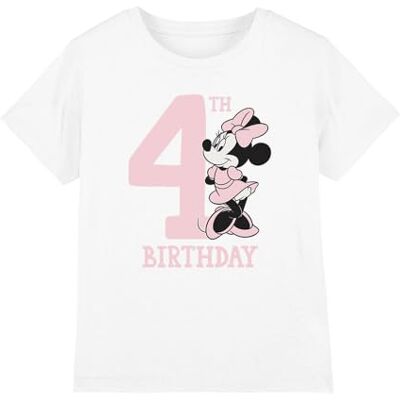Minnie Disney Mouse 4Th Birthday Shirt Kinder T-Shirt, Weiß, 5–6 J Minnie Disney Mouse 4Th Birthday Shirt Kinder T-Shirt, Weiß, 5–6 J