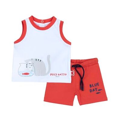 Chicco , Kinderset, Bestehend aus Unterhemd und Shorts, aus Weichem Stoff, Designed in Italy, Babykleidung 0-24 Monate, Kinderbekleidung Chicco , Kinderset, Bestehend aus Unterhemd und Shorts, aus Weichem Stoff, Designed in Italy, Babykleidung 0-24 Monate, Kinderbekleidung
