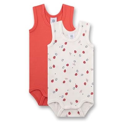 Sanetta Baby-Body (Doppelpack) ärmellos rot & beige Marienkäfer Hochwertiger und nachhaltiger Body für Mädchen aus 100% Bio-Baumwolle. Sanetta Baby-Body (Doppelpack) ärmellos rot & beige Marienkäfer Hochwertiger und nachhaltiger Body für Mädchen aus 100% Bio-Baumwolle.