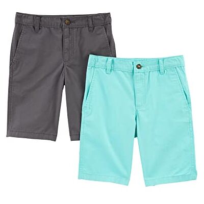 Simple Joys by Carter's Jungen Shorts mit Flacher Vorderseite, 2er-Pack, Grau/Minzgrün, 3 Jahre Simple Joys by Carter's Jungen Shorts mit Flacher Vorderseite, 2er-Pack, Grau/Minzgrün, 3 Jahre