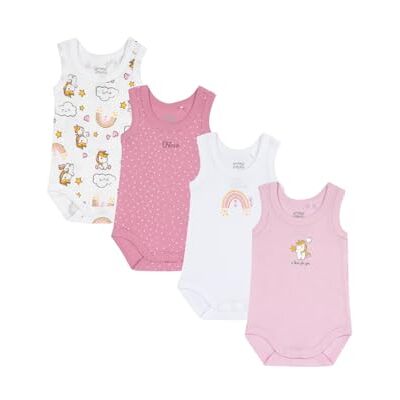 Chicco , Babystrampler für Mädchen, 4er-Set Bodys, Ärmellos, Aus 100% Baumwolle, Mit Praktischer Öffnung, Babykleidung für 0-3 Monate, Designed in Italy Chicco , Babystrampler für Mädchen, 4er-Set Bodys, Ärmellos, Aus 100% Baumwolle, Mit Praktischer Öffnung, Babykleidung für 0-3 Monate, Designed in Italy