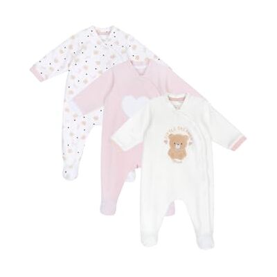 Chicco Baby Mädchen Strampler aus Chenille mit Füß NOS Chenille mit Fuß Chicco Baby Mädchen Strampler aus Chenille mit Füß NOS Chenille mit Fuß