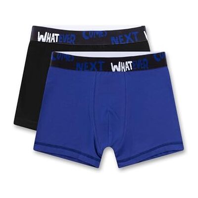 Sanetta Jungen-Shorts königsblau schwarz Webbund 2er Set Kinder-Unterhose Sanetta Jungen-Shorts königsblau schwarz Webbund 2er Set Kinder-Unterhose