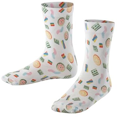 FALKE Unisex Kinder Socken Colouful Sweets Print K So Baumwolle gemustert 1 Paar, Weiß White 2000, 35-38 FALKE Unisex Kinder Socken Colouful Sweets Print K So Baumwolle gemustert 1 Paar, Weiß White 2000, 35-38