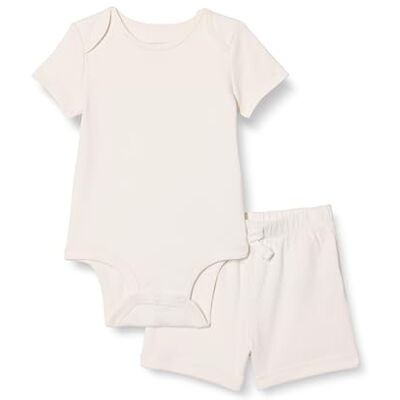 Amazon Essentials Unisex Baby Set aus Body und Shorts, Elfenbein, 12 Monate Amazon Essentials Unisex Baby Set aus Body und Shorts, Elfenbein, 12 Monate