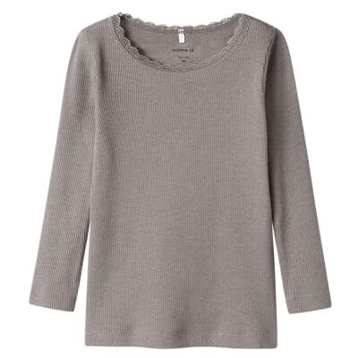 NAME IT Mädchen Nmfkab Ls Top Noos T Shirt 13198042,Satellite,122-128 NAME IT Mädchen Nmfkab Ls Top Noos T Shirt 13198042,Satellite,122-128
