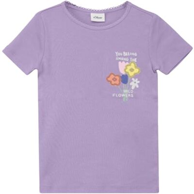 s.Oliver Junior Mädchen Shirt 2178136 Lilac/PINK 128/134 s.Oliver Junior Mädchen Shirt 2178136 Lilac/PINK 128/134