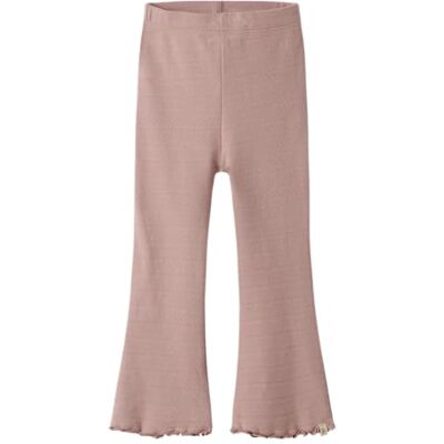 Lil' atelier mini Mädchen Nmfdimia Slim Bootcut Leggings Lil, Misty Rose, 122 Lil' atelier mini Mädchen Nmfdimia Slim Bootcut Leggings Lil, Misty Rose, 122