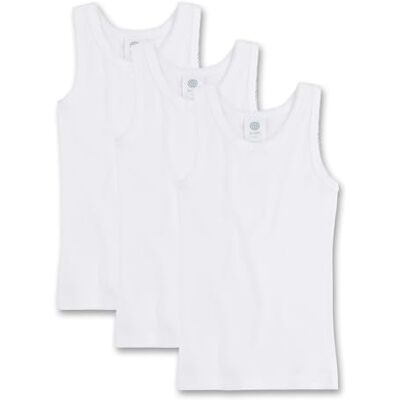 Sanetta Mädchen-Unterhemd weiß Croschetta Schleife 3er Set Kinder-Shirt Sanetta Mädchen-Unterhemd weiß Croschetta Schleife 3er Set Kinder-Shirt