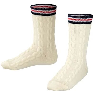 FALKE Unisex kinder Socken Preppy Cable K So Wolle gemustert 1 Paar, Weiß Off-White 2040, 35-38 FALKE Unisex kinder Socken Preppy Cable K So Wolle gemustert 1 Paar, Weiß Off-White 2040, 35-38