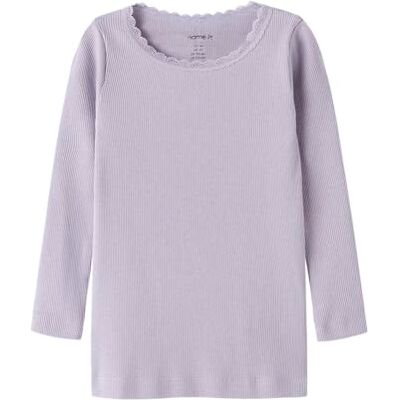 NAME IT Mädchen Nmfkab Ls Top Noos, Lavender Gray, 92 NAME IT Mädchen Nmfkab Ls Top Noos, Lavender Gray, 92