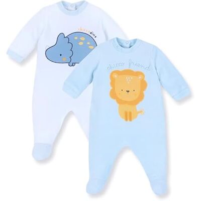 Chicco Unisex Baby Set aus Chenille-stramplern mit Fuß Winter Schlafanzüge Chicco Unisex Baby Set aus Chenille-stramplern mit Fuß Winter Schlafanzüge