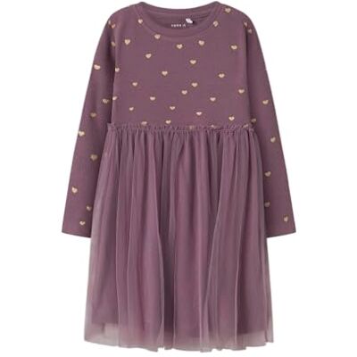 NAME IT Mädchen Nmfnadja Dress Noos Kleid, Arctic Dusk, 98 EU NAME IT Mädchen Nmfnadja Dress Noos Kleid, Arctic Dusk, 98 EU