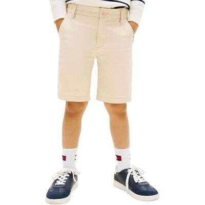 Tommy Hilfiger Jungen Chino Shorts 1985 Regular Fit, Beige (Classic Beige), 8 Jahre Tommy Hilfiger Jungen Chino Shorts 1985 Regular Fit, Beige (Classic Beige), 8 Jahre