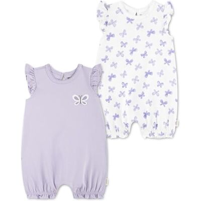 HUGGIES GIRLS 2Pk Rompers Thistle 3 Months HUGGIES GIRLS 2Pk Rompers Thistle 3 Months