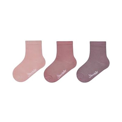 Sterntaler Socken 3er Pack uni Mädchen Kinder Socken hautfreundlich und feuchtigkeitsregulierend mit elastischem Bündchen samtrosa, Größe 34 Sterntaler Socken 3er Pack uni Mädchen Kinder Socken hautfreundlich und feuchtigkeitsregulierend mit elastischem Bündchen samtrosa, Größe 34