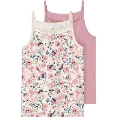 NAME IT Mädchen Nkfstrap Top 2p Nostalgia Flower Noos, Nostalgia Rose, 134-140 NAME IT Mädchen Nkfstrap Top 2p Nostalgia Flower Noos, Nostalgia Rose, 134-140