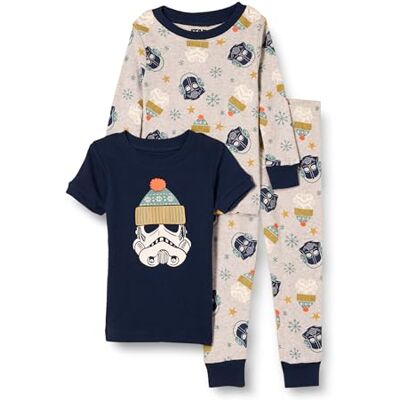 Amazon Essentials Disney Marvel Star Wars Unisex Kinder Eng anliegender Baumwoll-Schlafanzug, Star Wars Winter Kids, 11-12 Jahre Amazon Essentials Disney Marvel Star Wars Unisex Kinder Eng anliegender Baumwoll-Schlafanzug, Star Wars Winter Kids, 11-12 Jahre