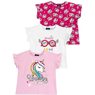 Chicco , Mädchen T-Shirt, 3er-Set Kurzarmshirts, Aus 100% Baumwolle, Für Modische Frühlings- Und Sommeroutfits, Kleidung Für Mädchen Und Jugendliche Chicco , Mädchen T-Shirt, 3er-Set Kurzarmshirts, Aus 100% Baumwolle, Für Modische Frühlings- Und Sommeroutfits, Kleidung Für Mädchen Und Jugendliche