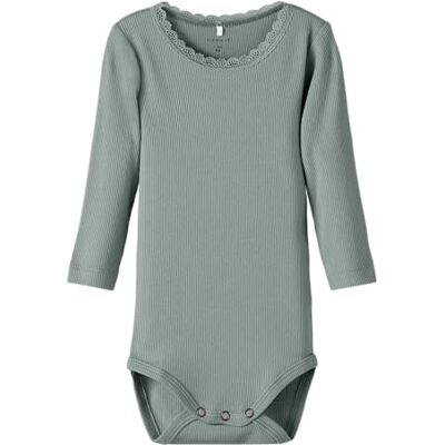 NAME IT Damen Nbfkab Ls Body Noos, Slate Gray, Numeric_74 NAME IT Damen Nbfkab Ls Body Noos, Slate Gray, Numeric_74