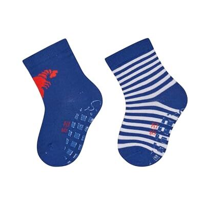 Sterntaler ABS Socken Doppelpack Krebs – Baby- und Kinder ABS Socken im Doppelpack mit Krebs- und Ringel-Motiv, rutschfest Sterntaler ABS Socken Doppelpack Krebs – Baby- und Kinder ABS Socken im Doppelpack mit Krebs- und Ringel-Motiv, rutschfest