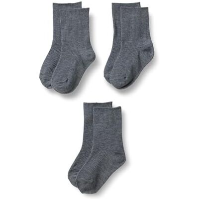 Amazon Essentials Jungen Gerippte Crew-Schulsocken, Leicht, Flachgestrickt, 3 Paar, Grau, M (4-8 Jahre) Amazon Essentials Jungen Gerippte Crew-Schulsocken, Leicht, Flachgestrickt, 3 Paar, Grau, M (4-8 Jahre)