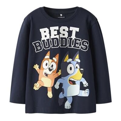 NAME IT Jungen Nmmodin Bluey Ls Nreg Top Box Sky, Navy Blazer, 104 cm NAME IT Jungen Nmmodin Bluey Ls Nreg Top Box Sky, Navy Blazer, 104 cm
