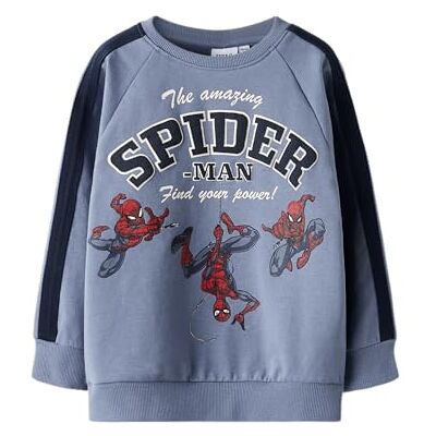 NAME IT Jungen Nmmobert Spider Nreg Sweat Bru Mar, Flint Stone, 98 cm NAME IT Jungen Nmmobert Spider Nreg Sweat Bru Mar, Flint Stone, 98 cm