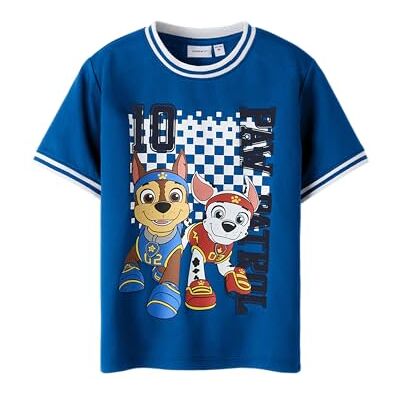 NAME IT Jungen Nmmmargo Paw Ss Nreg Poly Top Cplg, Lapis Blue, 104 cm NAME IT Jungen Nmmmargo Paw Ss Nreg Poly Top Cplg, Lapis Blue, 104 cm