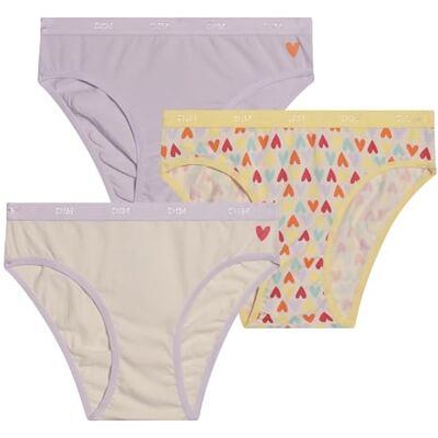 DIM Mädchen Les Pockets Slips aus Baumwolle x3 Ultraweich & Bequem Elastischer Bund Farbige Motive DIM Mädchen Les Pockets Slips aus Baumwolle x3 Ultraweich & Bequem Elastischer Bund Farbige Motive