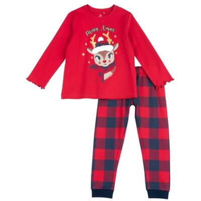 Chicco chico Unisex Kinder Pyjama aus Baumwolle Weihnachten Bottone, Rot (1), 12M Chicco chico Unisex Kinder Pyjama aus Baumwolle Weihnachten Bottone, Rot (1), 12M