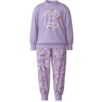 CALIDA Toddlers Bündchen-Pyjama, Schlafanzug Kinder, aus 100% Bio-Baumwolle, mit weichen Rippbündchen an den Abschlüssen Lilac Blue 80-86 CALIDA Toddlers Bündchen-Pyjama, Schlafanzug Kinder, aus 100% Bio-Baumwolle, mit weichen Rippbündchen an den Abschlüssen Lilac Blue 80-86