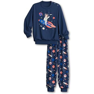 CALIDA Toddlers Bündchen-Pyjama, Schlafanzug Kinder, aus Bio Baumwolle, hautfreundlich, pflegeleicht Peacoat Blue 80-86 CALIDA Toddlers Bündchen-Pyjama, Schlafanzug Kinder, aus Bio Baumwolle, hautfreundlich, pflegeleicht Peacoat Blue 80-86