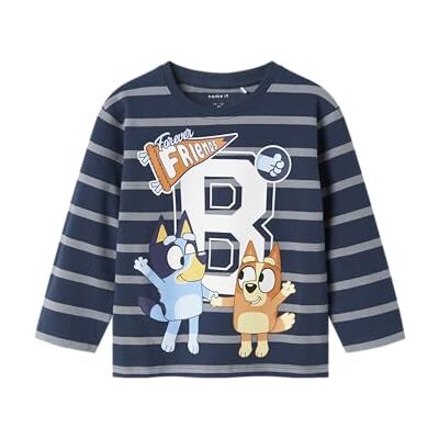 NAME IT Jungen Nmmsulli Bluey Ls Nreg Top Sky, Insignia Blue, 98 NAME IT Jungen Nmmsulli Bluey Ls Nreg Top Sky, Insignia Blue, 98