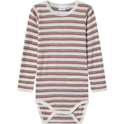 NAME IT Mädchen Nmfwang Wool Needle Ls Body Noos, Antler, Numeric_98 NAME IT Mädchen Nmfwang Wool Needle Ls Body Noos, Antler, Numeric_98