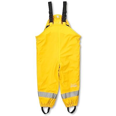 Sterntaler Regenhose gefüttert uni Kinder Regenhose wasserdicht Unisex Matsch- und Buddelhose mit verschweißten Nähten und elastischen Hosenträgern Regenbekleidung warm mattgelb, Größe 116 Sterntaler Regenhose gefüttert uni Kinder Regenhose wasserdicht Unisex Matsch- und Buddelhose mit verschweißten Nähten und elastischen Hosenträgern Regenbekleidung warm mattgelb, Größe 116