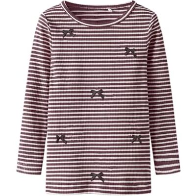NAME IT Mädchen Nmfripeas Ls Top Box, Burgundy, 110 cm NAME IT Mädchen Nmfripeas Ls Top Box, Burgundy, 110 cm