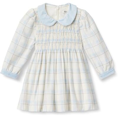 Amazon Essentials x Sofia Grainge Mädchen Langärmeliges Flanellkleid, Elfenbein Blau Hell Einfaches Plaid, 2 Jahre Amazon Essentials x Sofia Grainge Mädchen Langärmeliges Flanellkleid, Elfenbein Blau Hell Einfaches Plaid, 2 Jahre