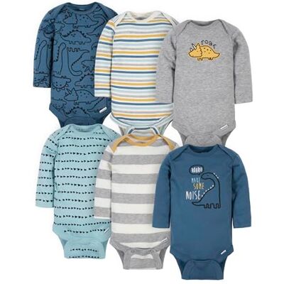 Gerber Baby 6er-Pack langärmelige Onesies-Bodys Gerber Baby 6er-Pack langärmelige Onesies-Bodys